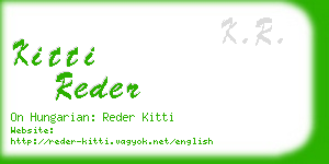kitti reder business card